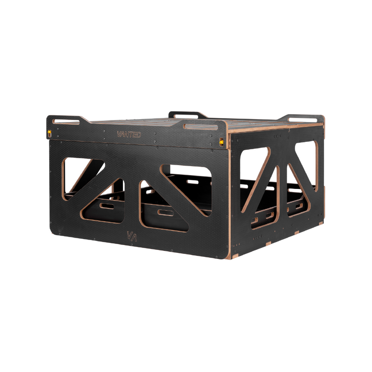 Modular Cross Box storage unit featuring lightweight, easy-to-carry construction for van fit-outs.