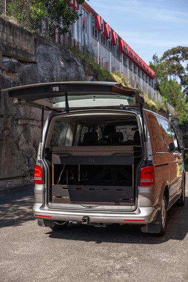 CROSS modular camping van build kit with Bluetti power - Australian made removable po